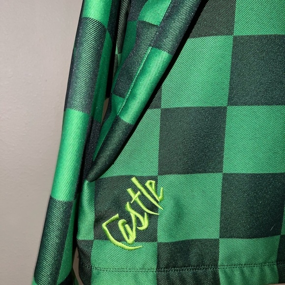 Castle X Green & Black Checkered Softshell Jacket Size L - Picture 4 of 9